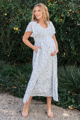 Joanie Smocked Dress | White + Sage