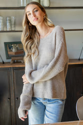 Viola Tie Back Sweater | Natural