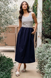 Nantucket Tank Dress | Navy Stripe