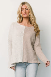 Castelo Knit Top | Natural + Sand