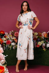Kirsten Midi Dress | Cream Floral