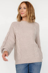Lukas Cable Knit Sweater | Natural