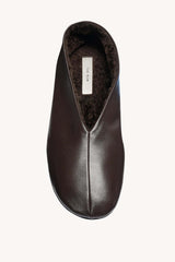 Stella Slipper in Leather and Shearling