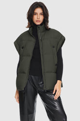Oversized Sleeveless Classic Puffer Vest