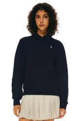 Long Sleeve Polo Sweatshirt Half Zip