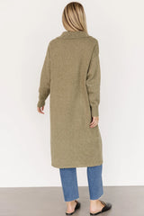 Ontario Long Button Cardigan | Olive