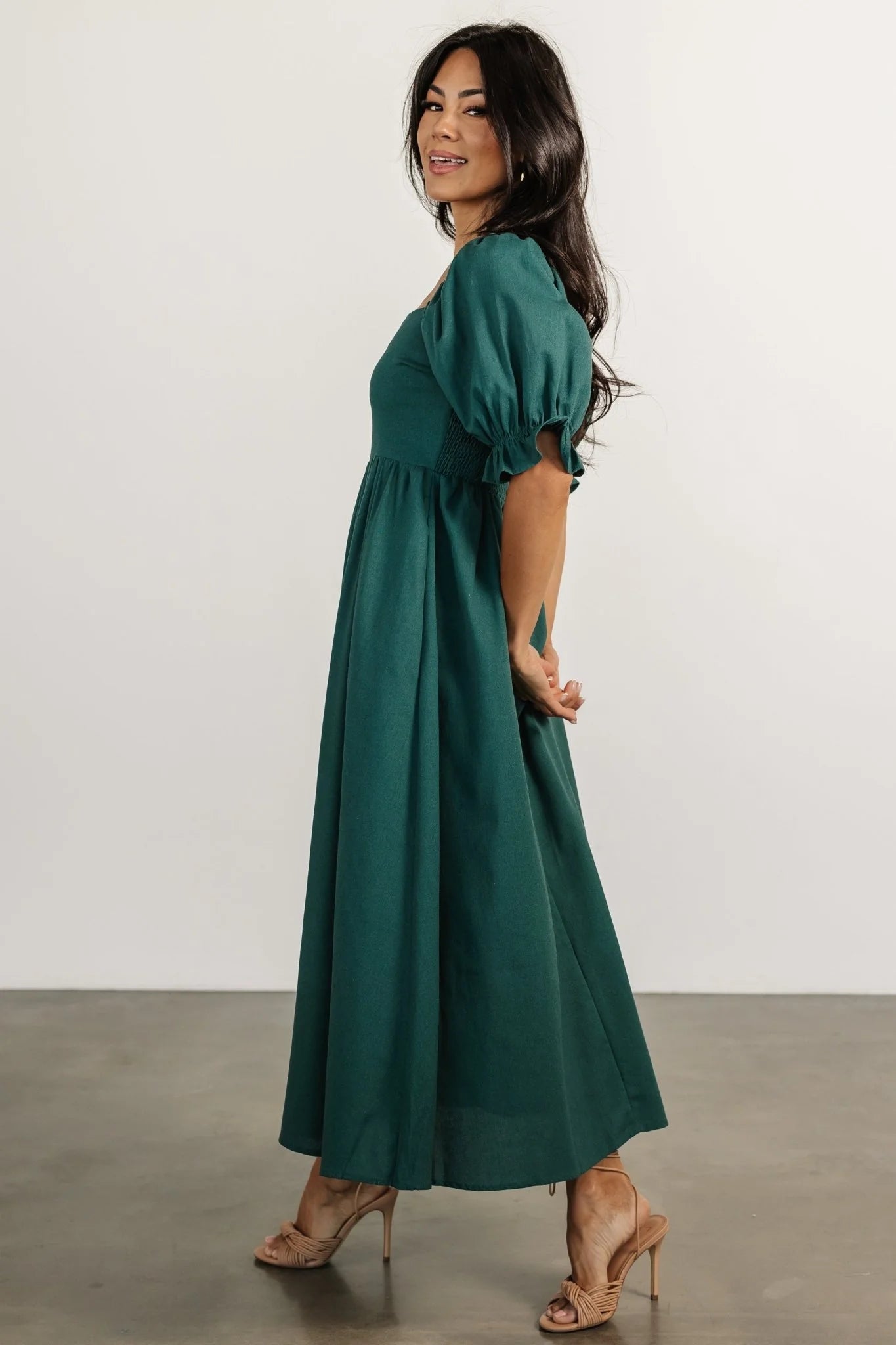 Britton Midi Dress | Evergreen