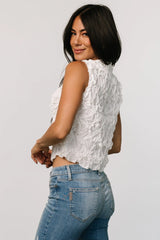 Wyn Textured Tank Top | White