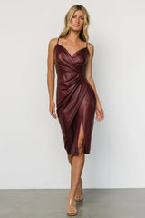 Whitney Midi Dress | Deep Mulberry