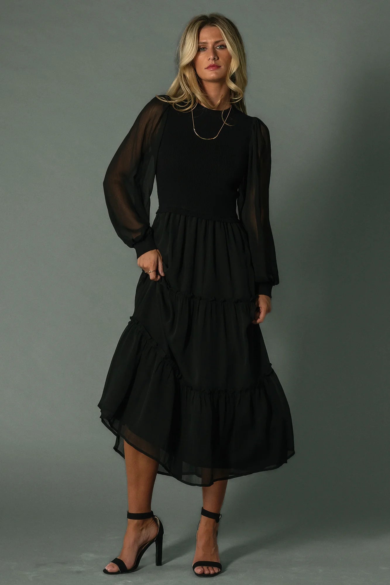 Remi Ribbed Maxi Dress | Black