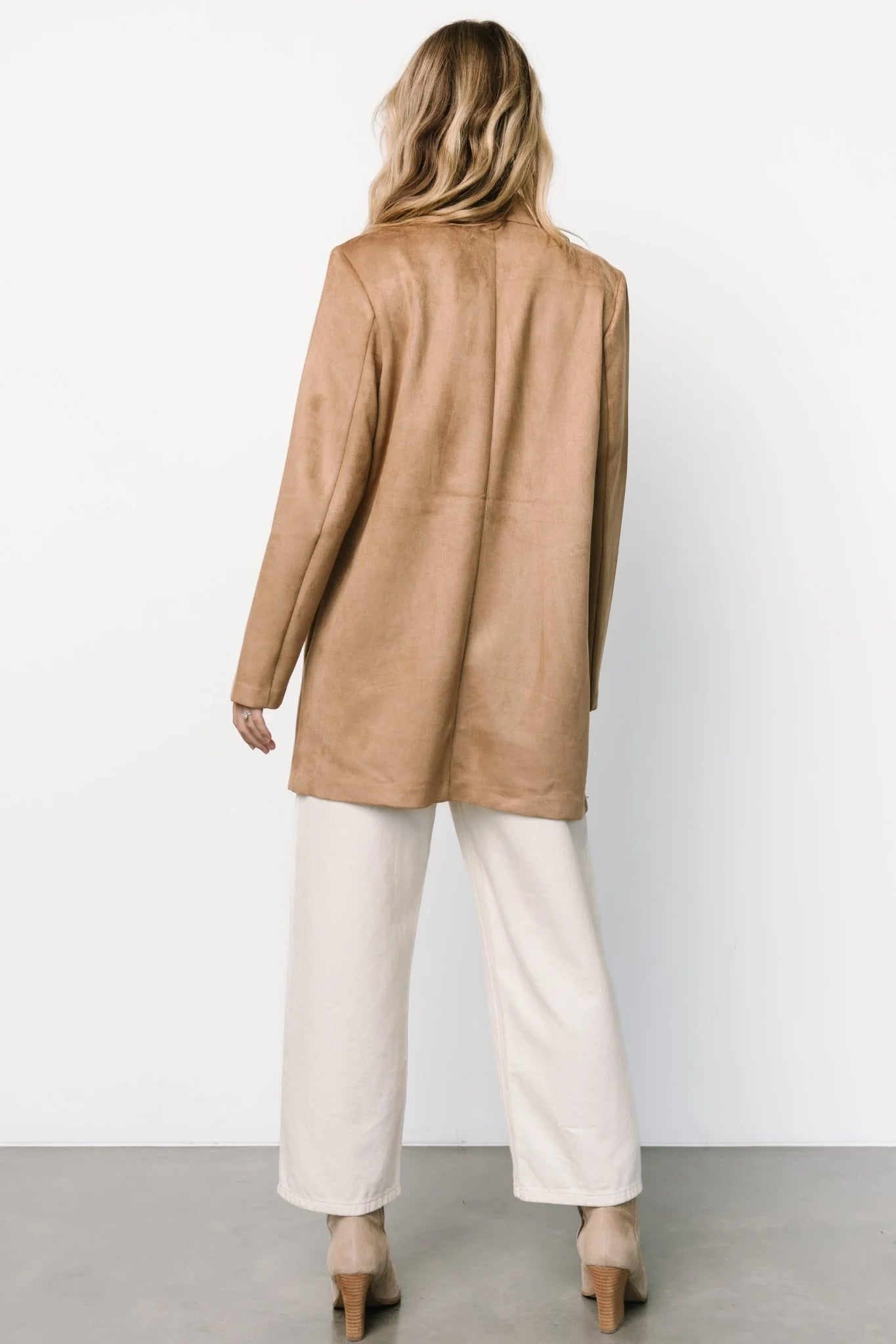 Queenie Faux Suede Jacket | Camel