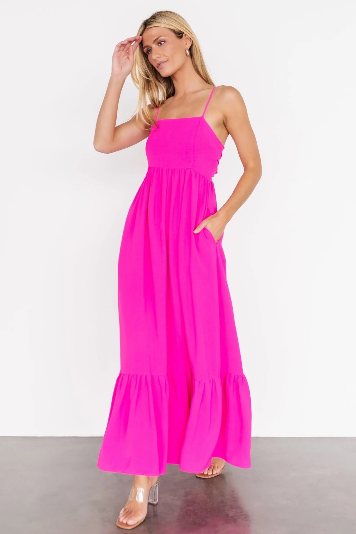 Regan Tank Maxi Dress | Fuchsia