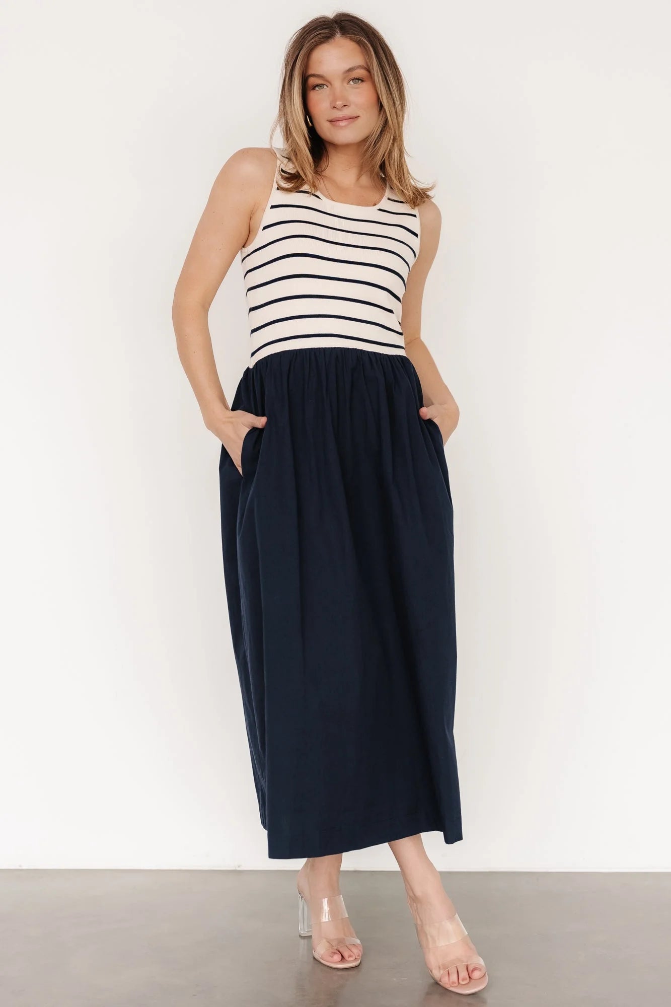 Nantucket Tank Dress | Navy Stripe