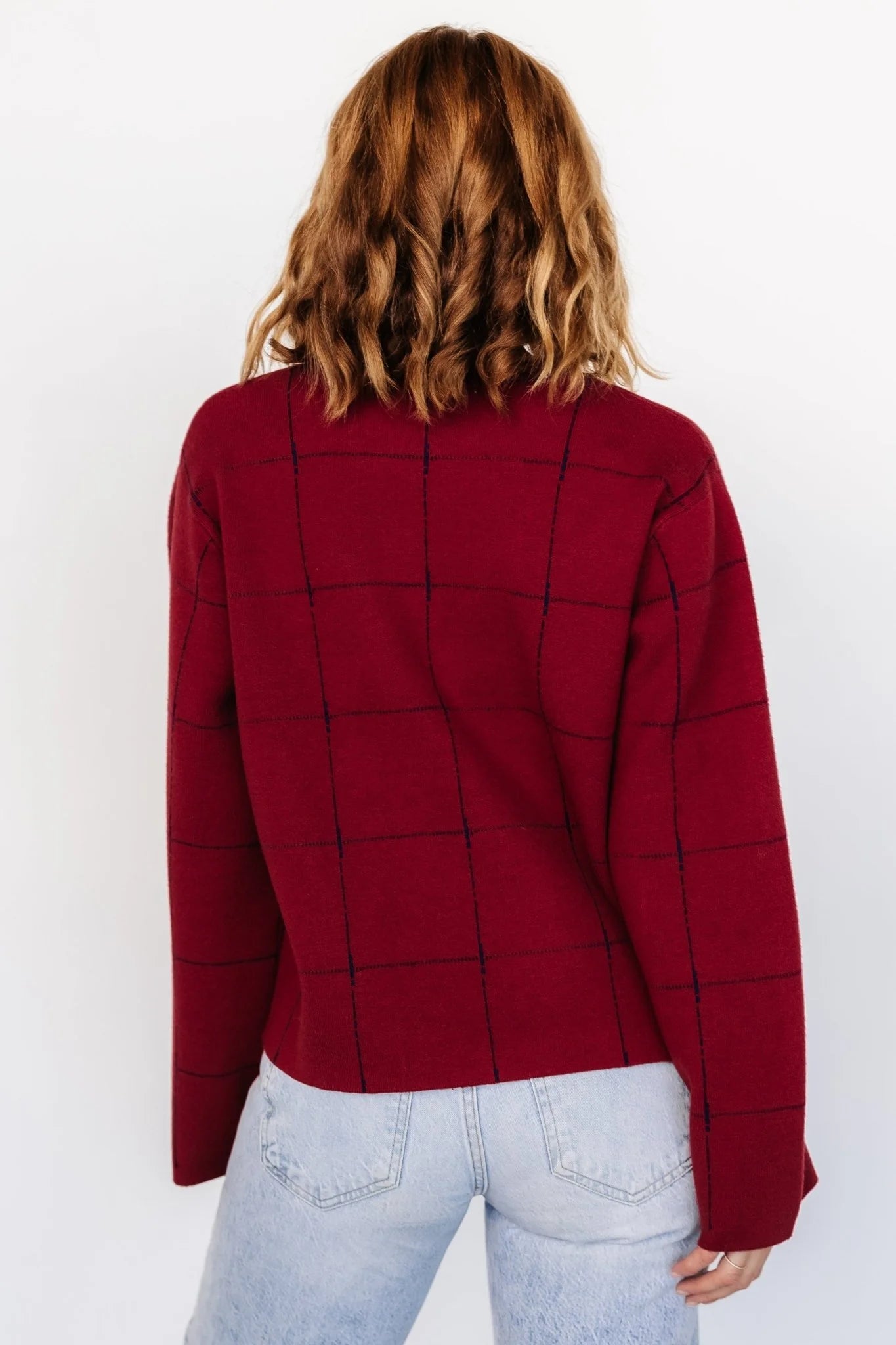 Remington Sweater | Red + Navy