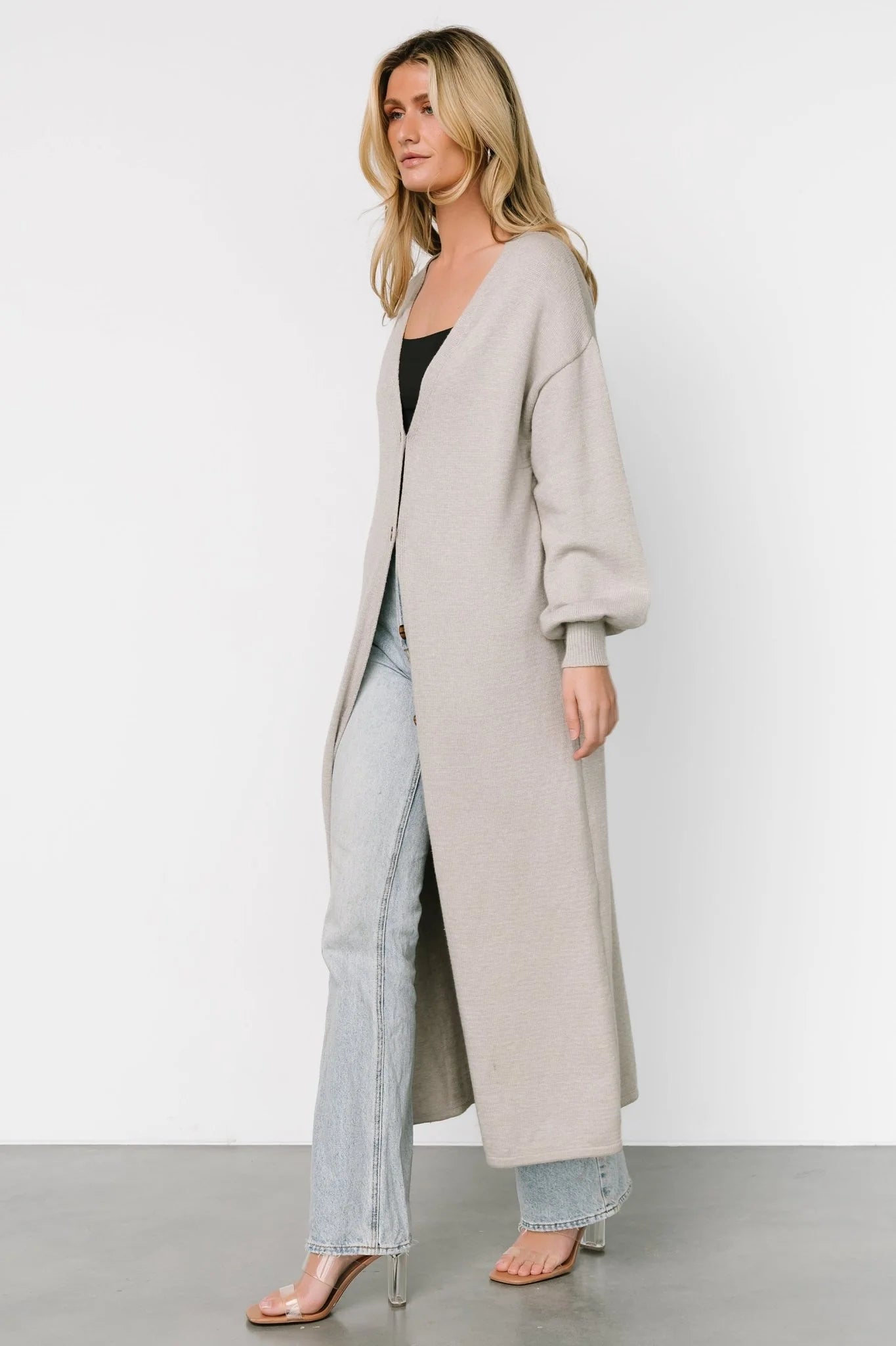 Ethel Long Cardigan | Gray
