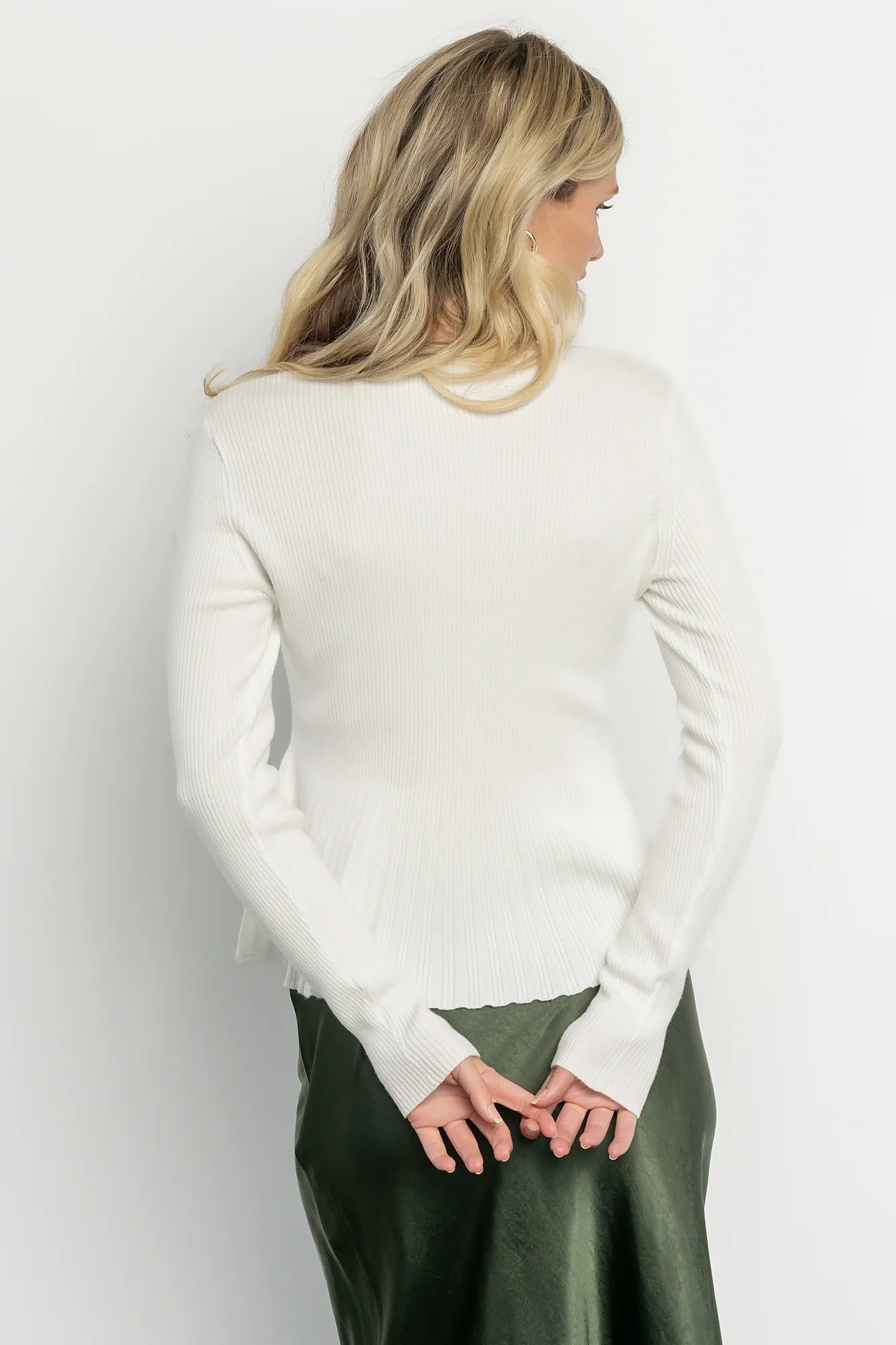 Ainsley Ribbed Top | Off White