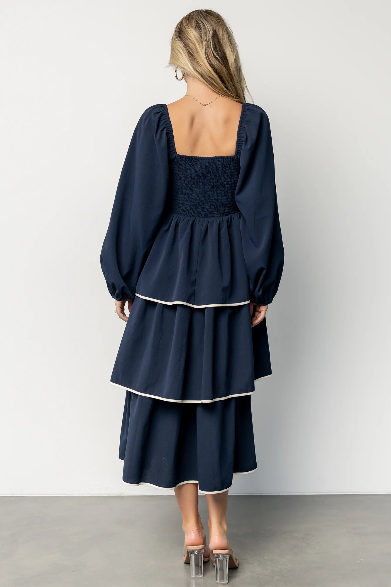 Barcelona Tiered Dress | Navy