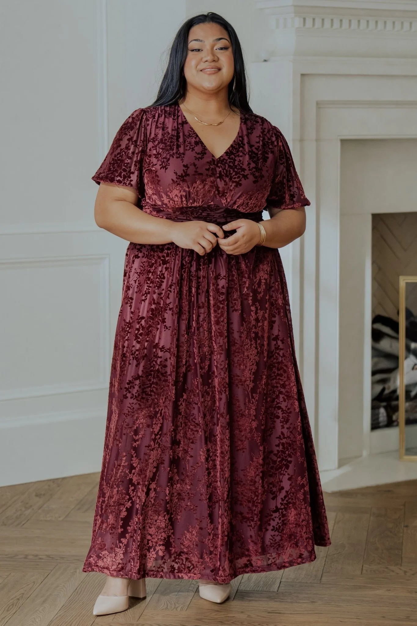 Leslie Velvet Maxi Dress | Mulberry
