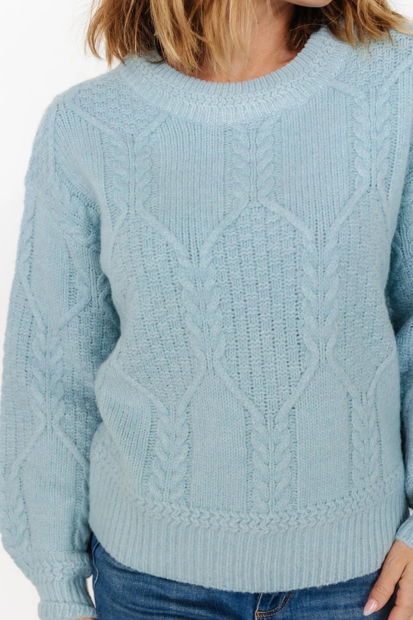 Sheffield Knit Sweater | Light Blue