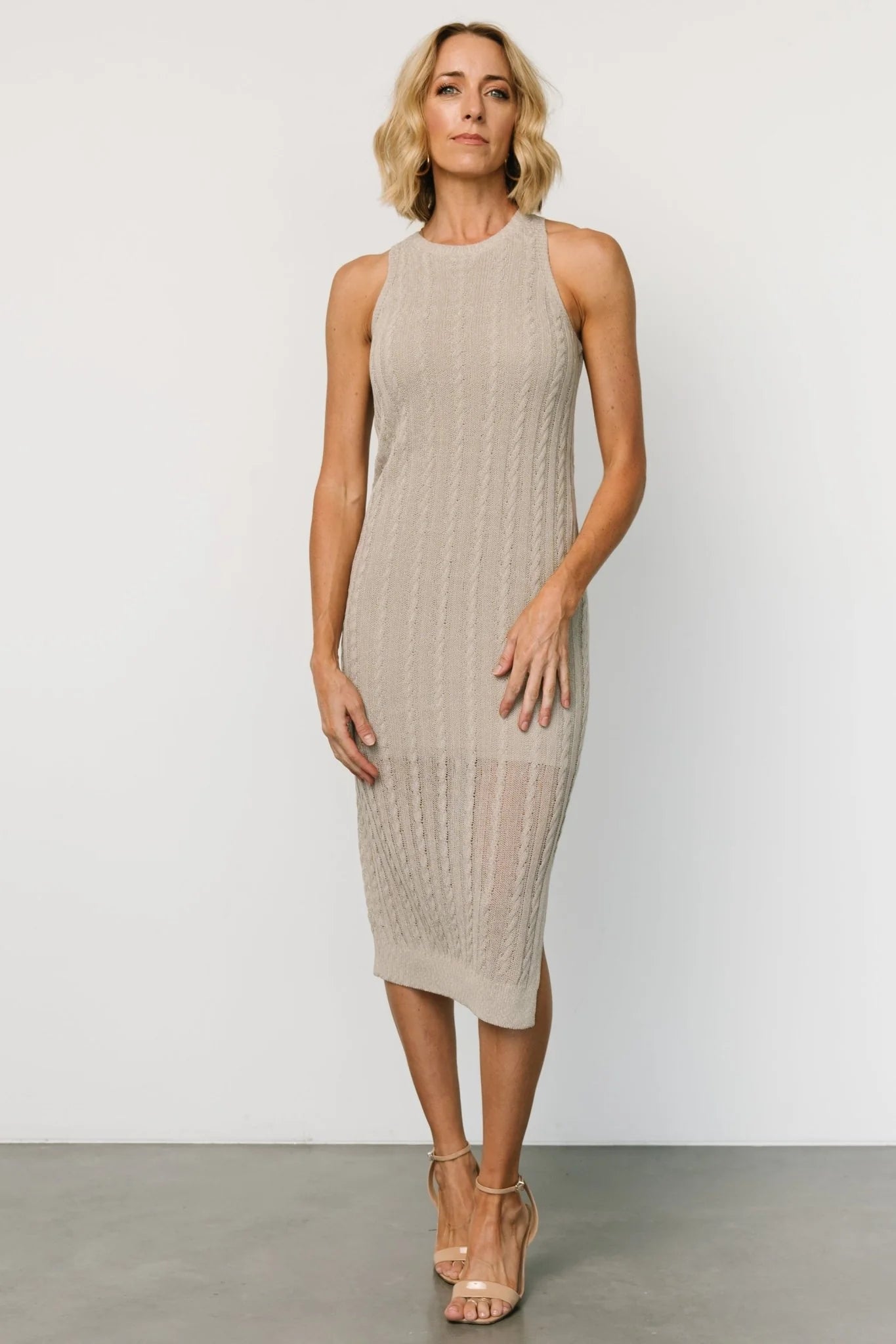 Nalani Knit Tank Dress | Stone