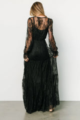 Gloria Lace Maxi Dress | Black