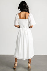 Colette Sweetheart Midi Dress | White