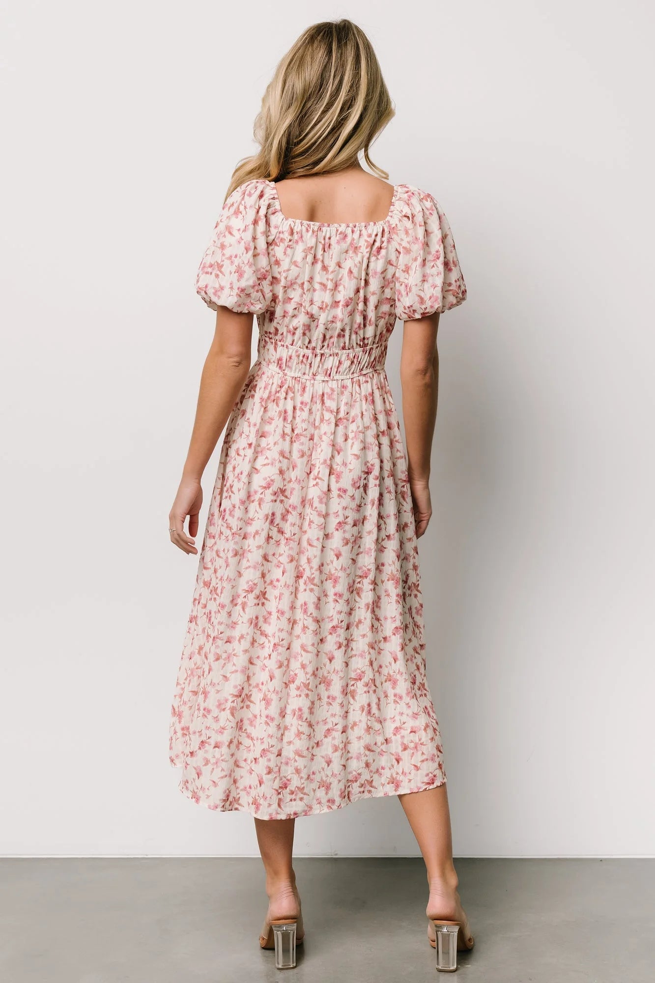 Dorine Midi Dress | Ivory + Blush Floral