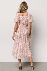 Dorine Midi Dress | Ivory + Blush Floral