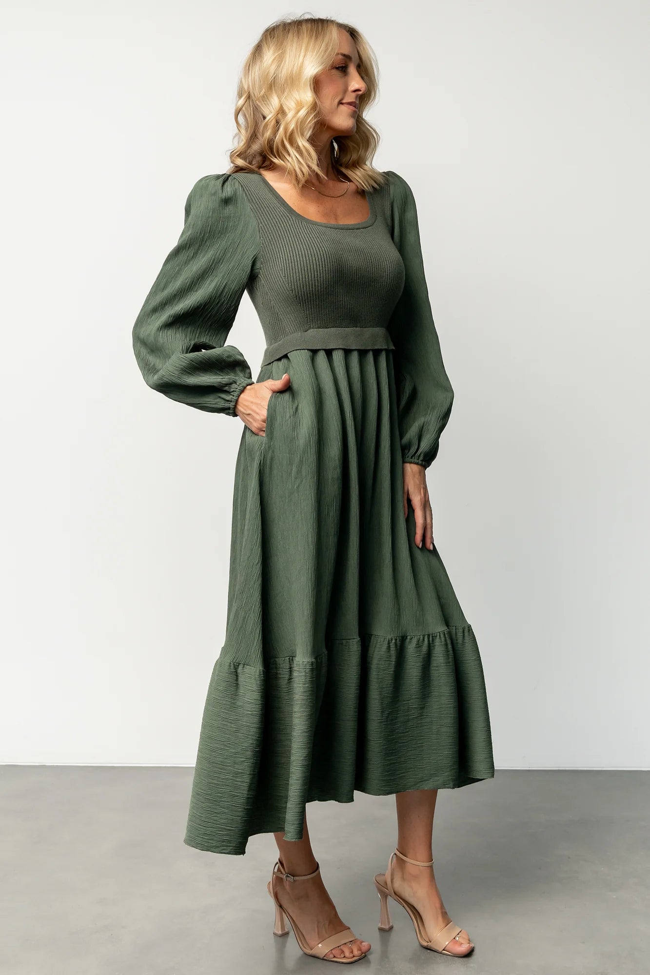 Alva Sweater Dress | Dusty Green