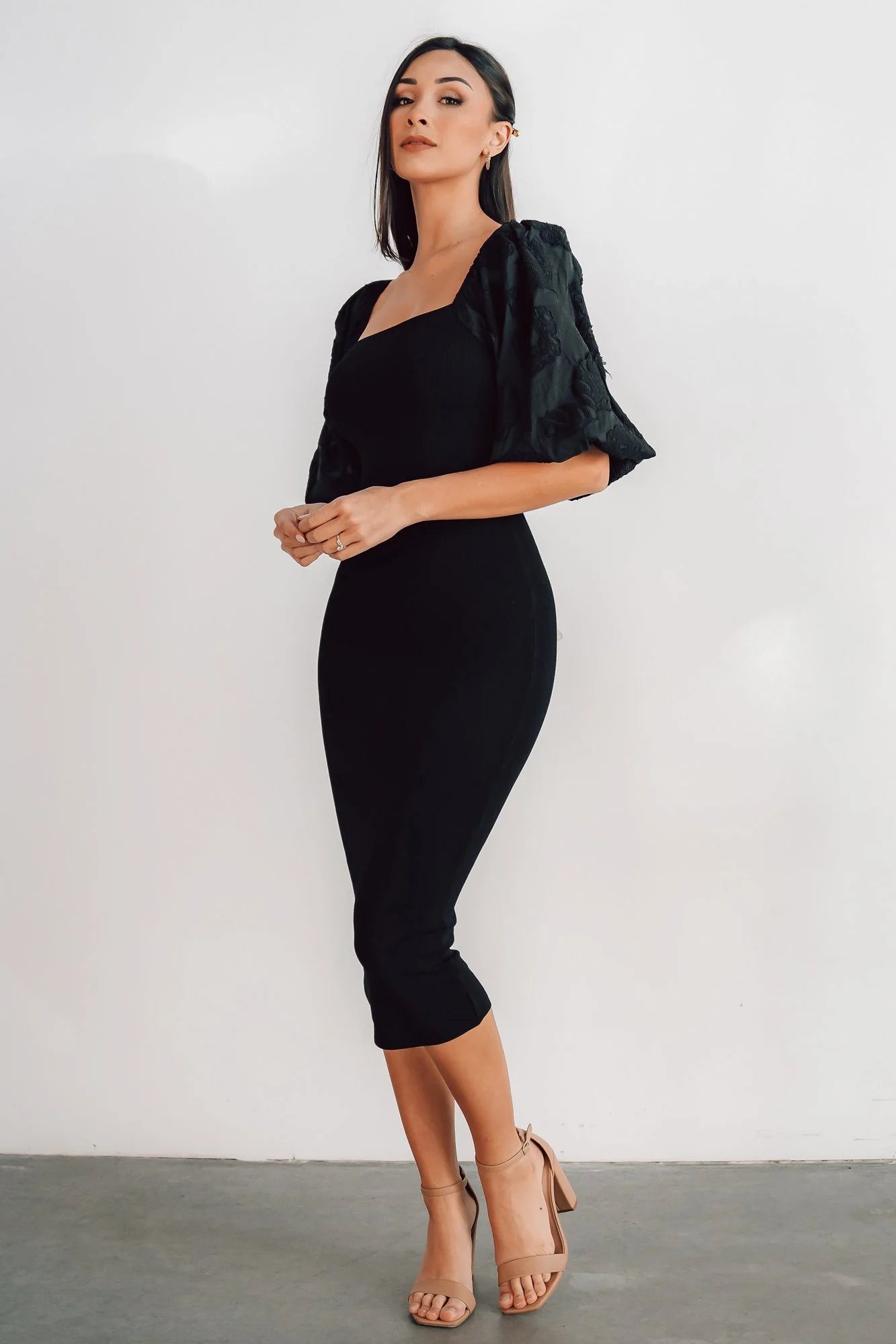 Weyland Bodycon Midi Dress | Black