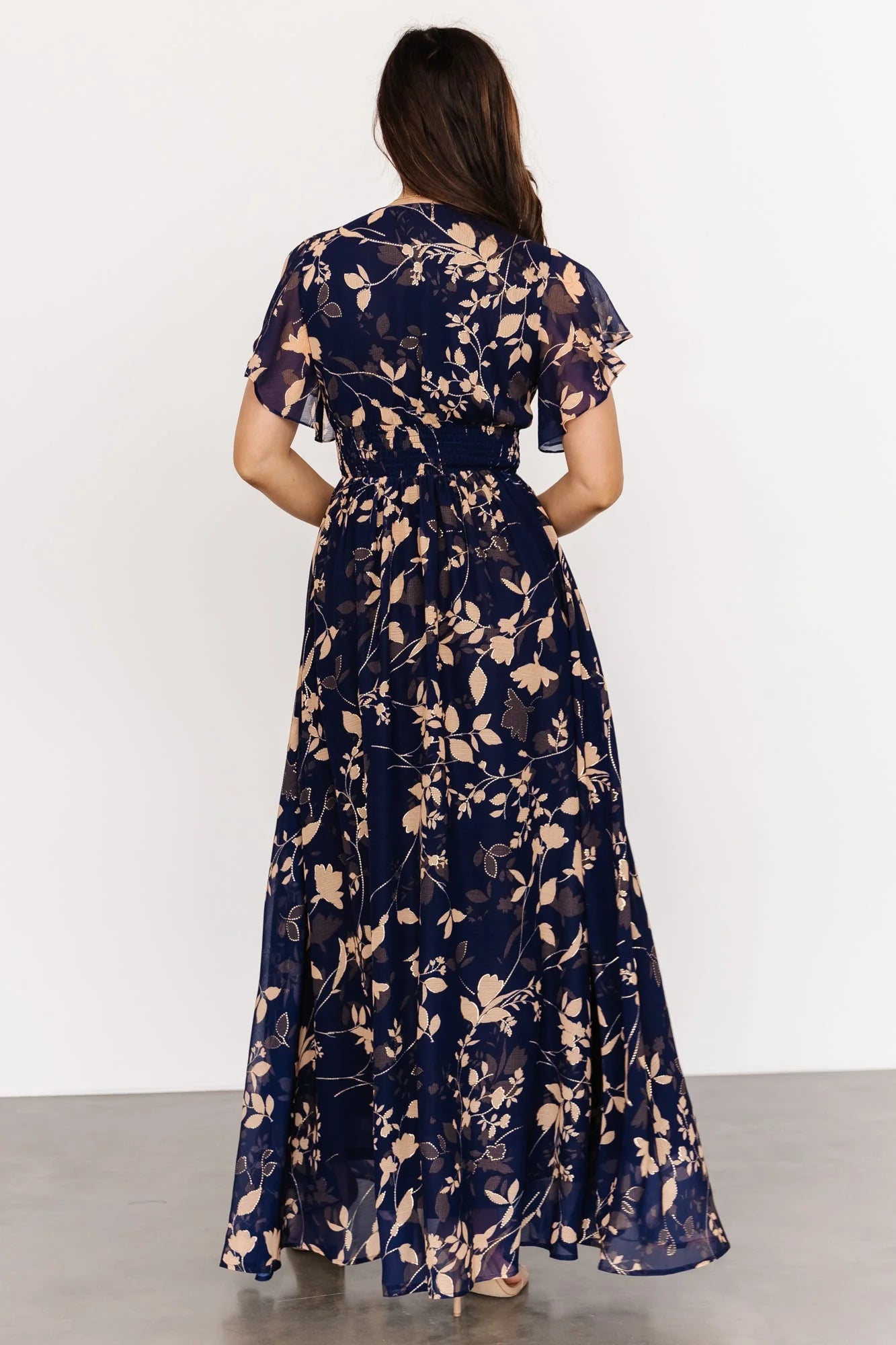 Lynlee Metallic Maxi Dress | Navy