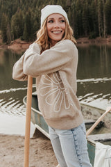Cherish Flower Sweater | Natural