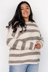 Ellington Knit Sweater | Cream + Gray