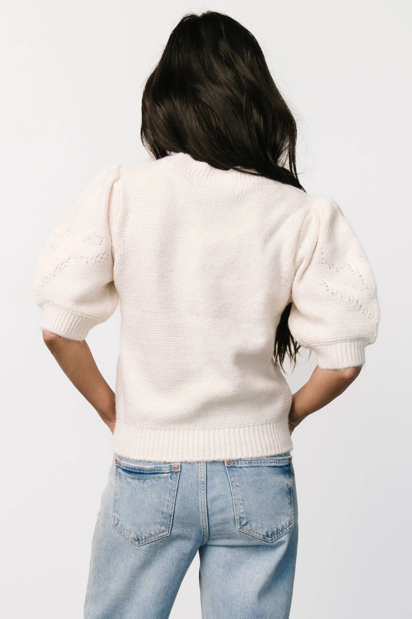 Pamela Sweater Top | Cream
