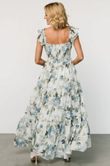Martina Maxi Dress | Light Blue Floral