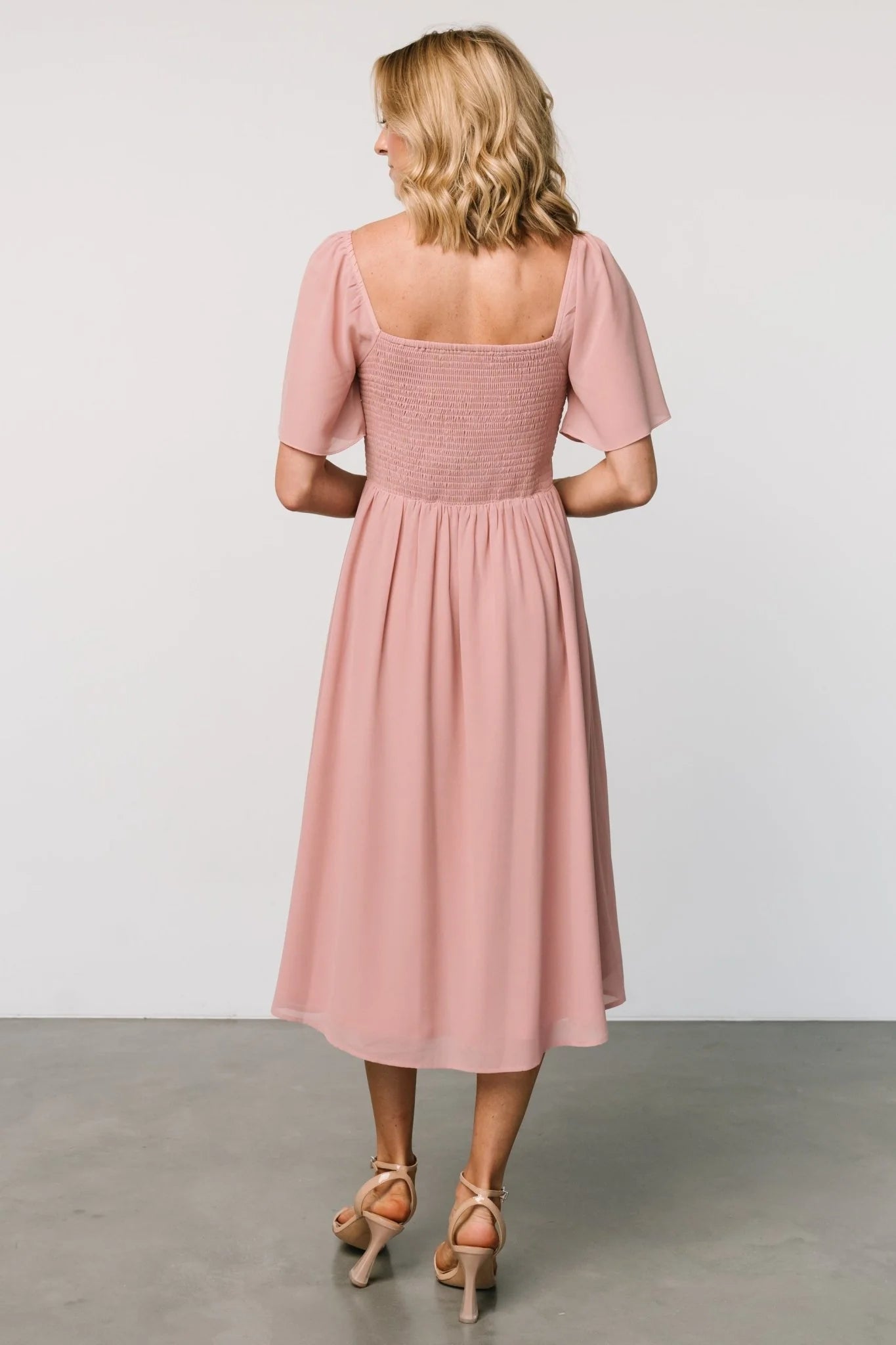 Colette Sweetheart Midi Dress | Blush