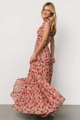 Martina Maxi Dress | Blush + Red