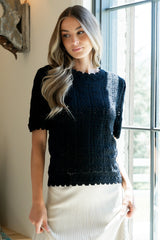 Serenity Knit Sweater Top | Black