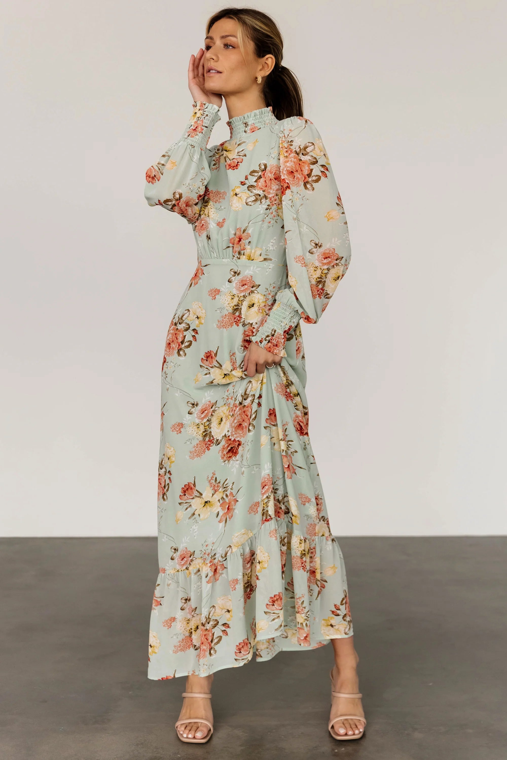 Luciana Maxi Dress | Sage Multi