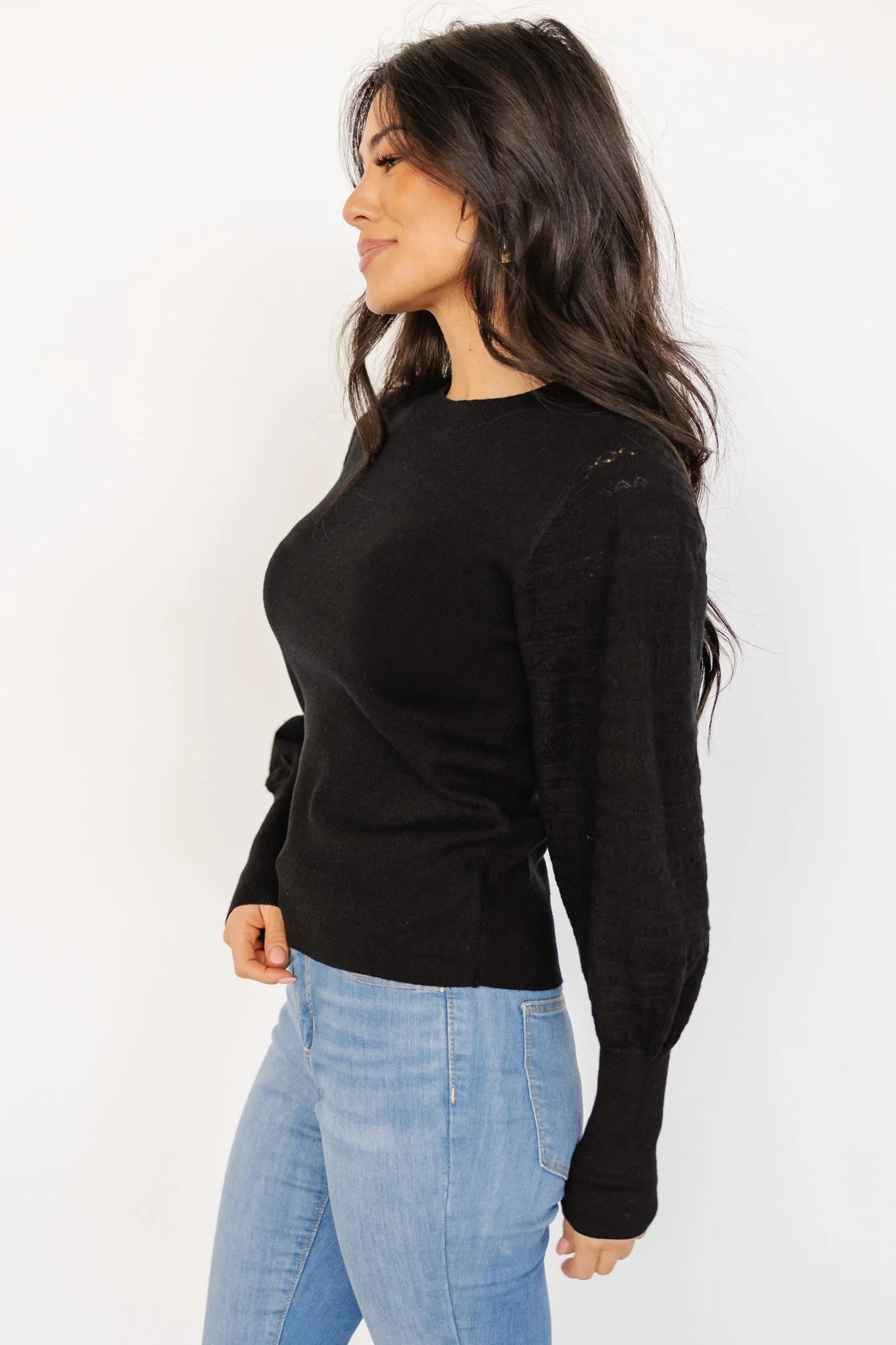 Jens Sweater Top | Black