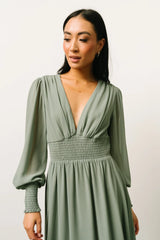 Olivia Maxi Dress | Eucalyptus