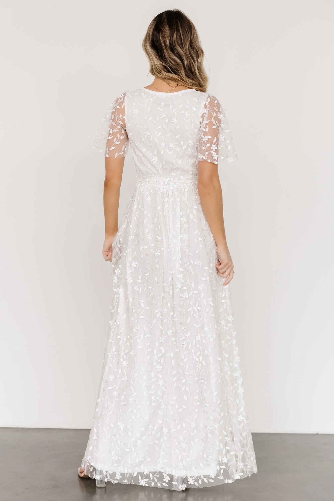 Marseille Embossed Maxi Dress | White