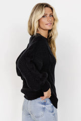 Lukas Cable Knit Sweater | Black