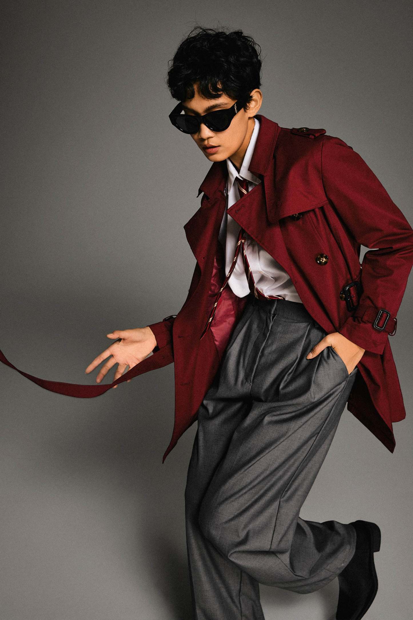 3/4 Double-Breasted Short Hudson Trench