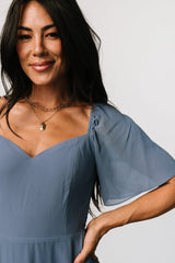 Colette Sweetheart Midi Dress | Whisper Blue