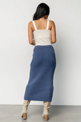 Blair Rib Knit Skirt | Blue