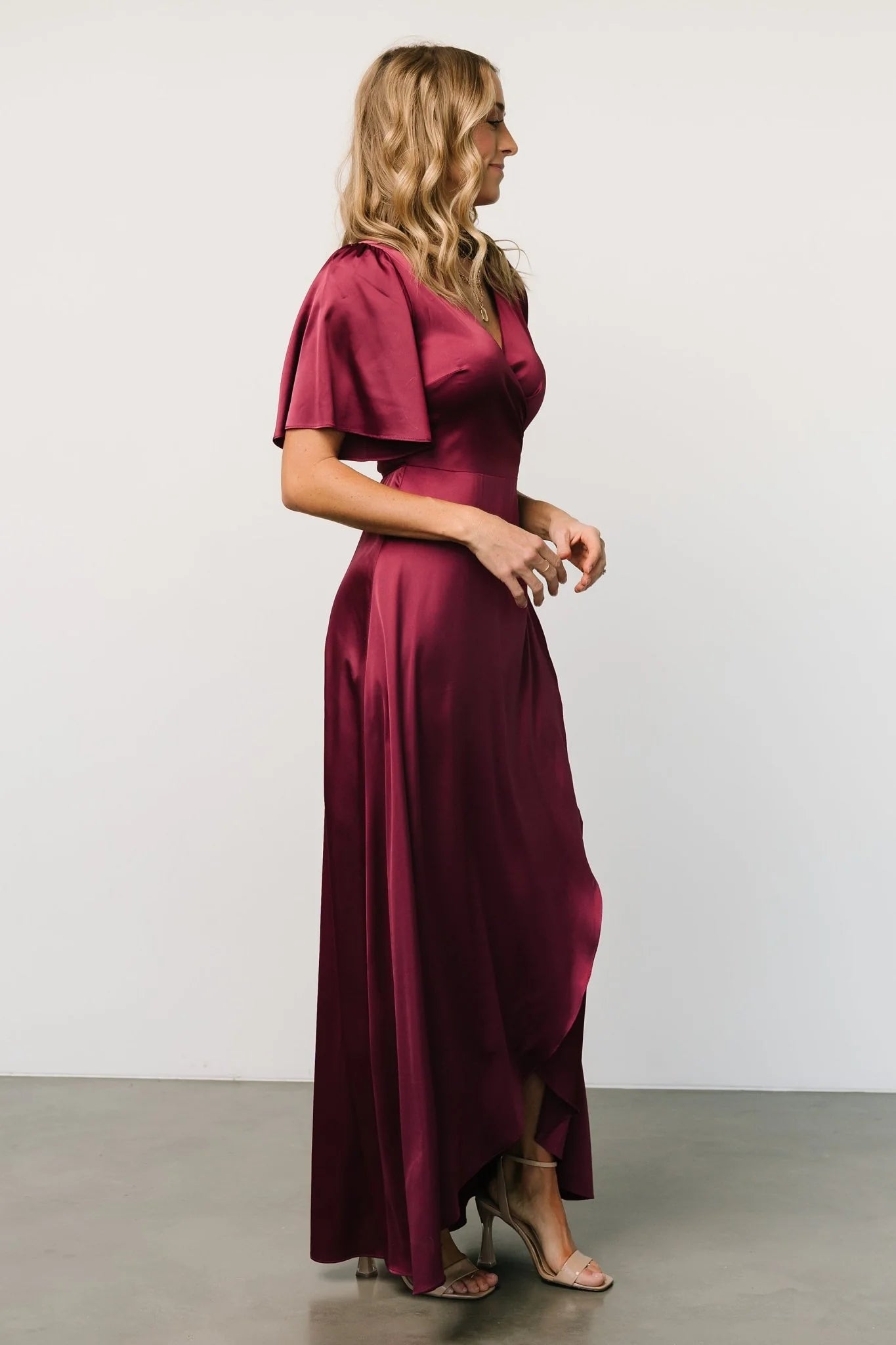 Vara Satin Maxi Wrap Dress | Mulberry