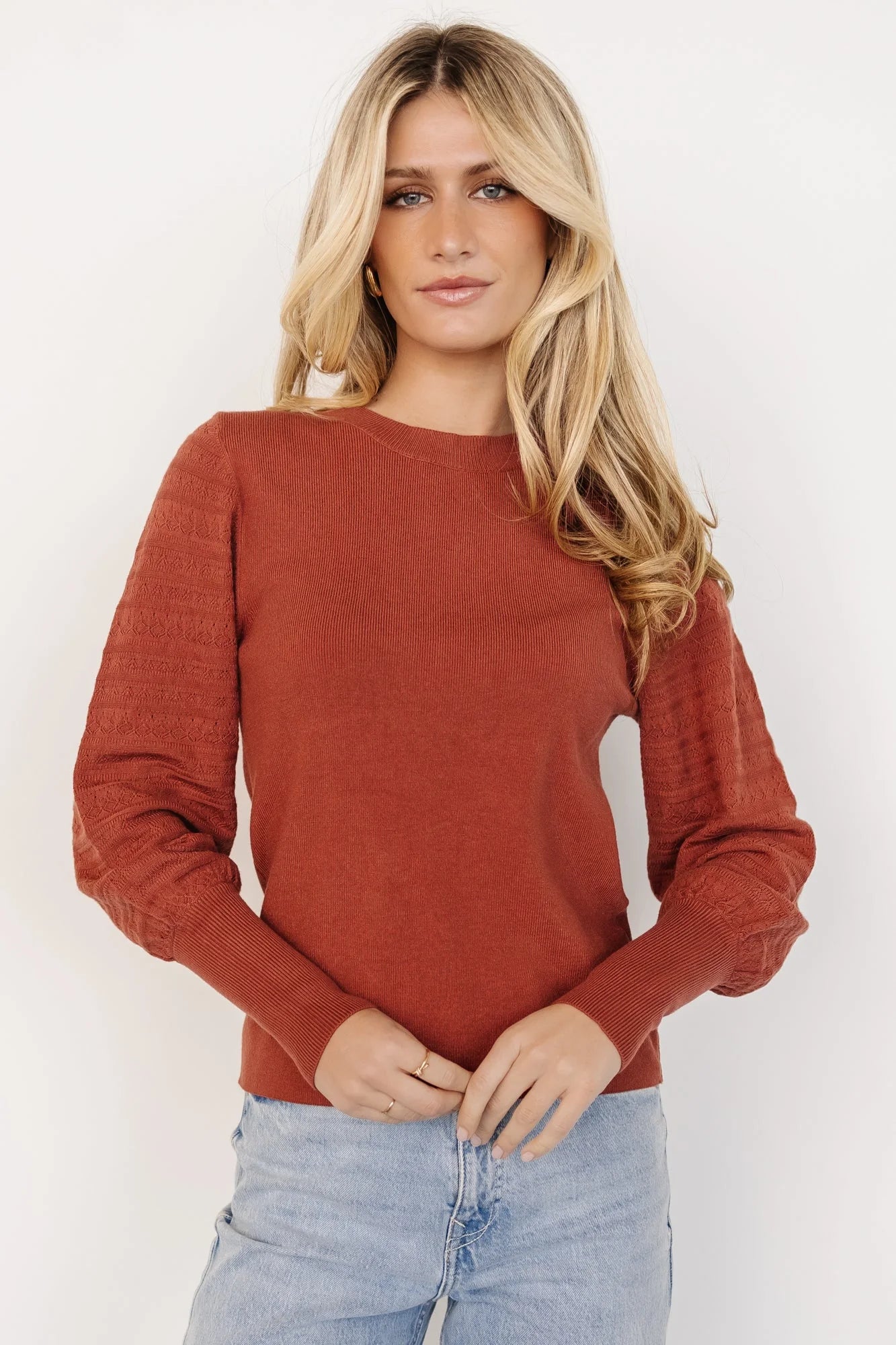 Jens Sweater Top | Brick
