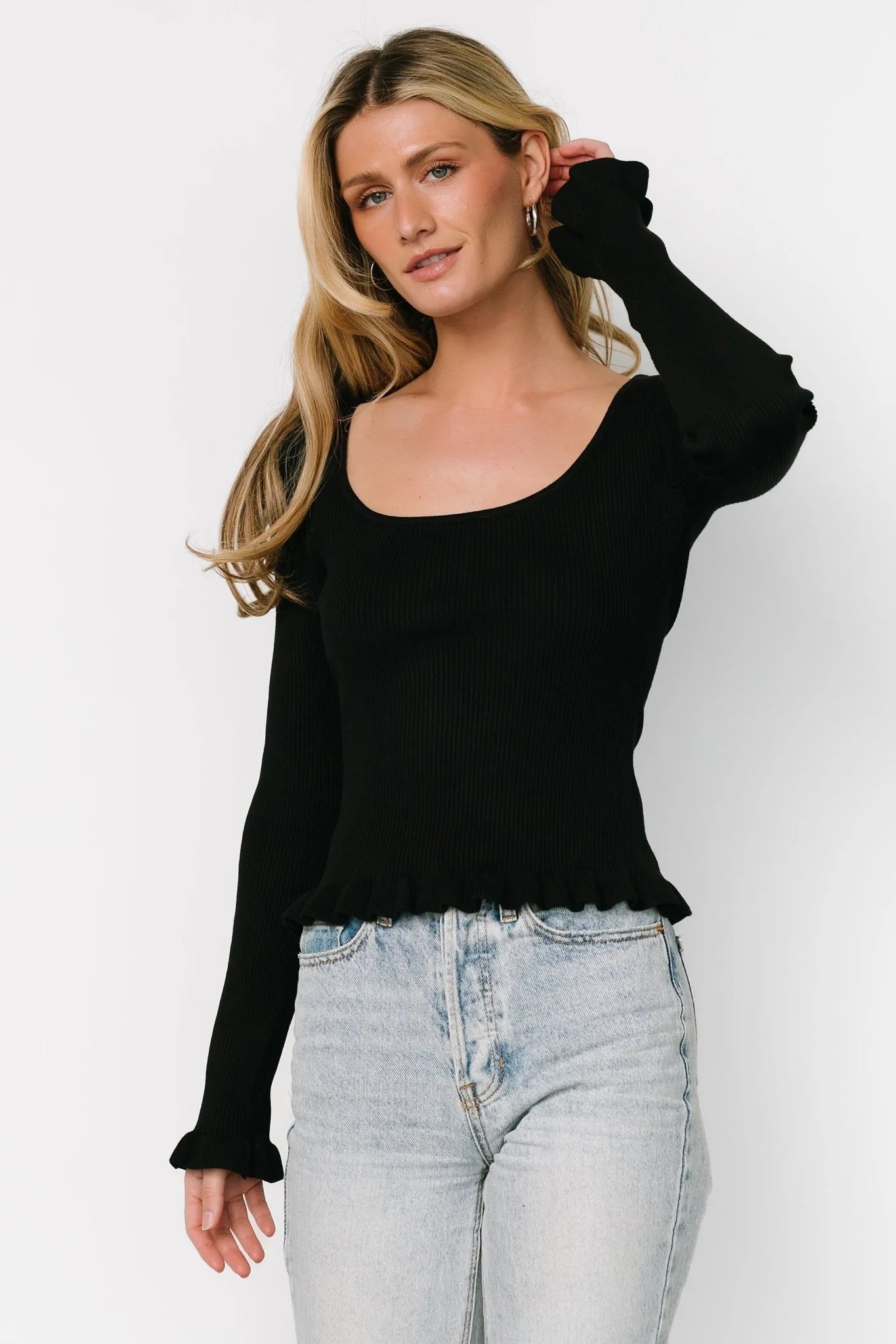 Tayla Knit Top | Black