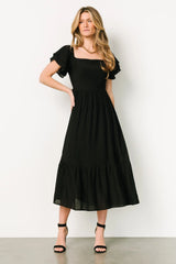 Buttercup Midi Dress | Black